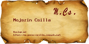 Mojszin Csilla névjegykártya